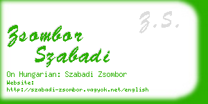 zsombor szabadi business card